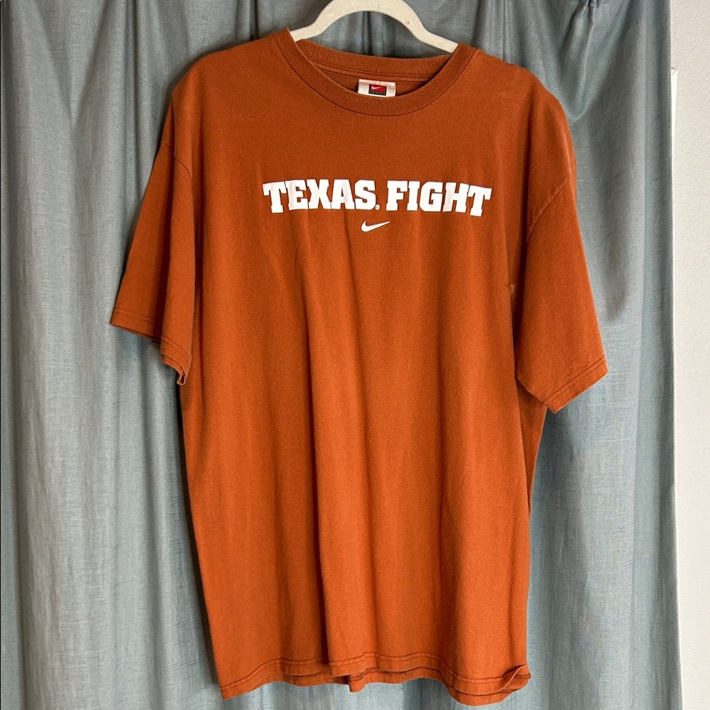 Nike Y2K early 00’s Men's Orange Texas Fight Tee